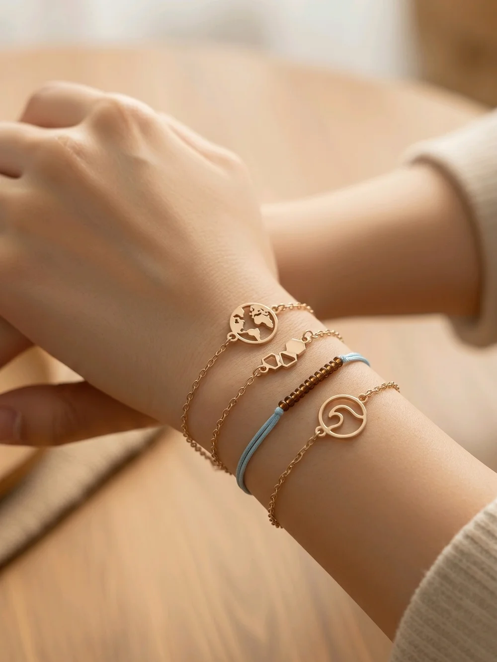 NWT Nadine West 4 PC Gold Bracelet Collection